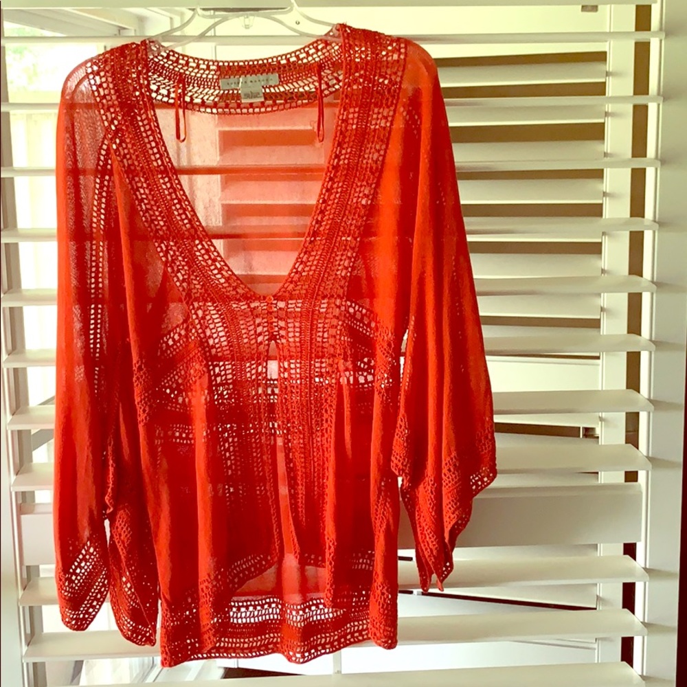 Boho Susan Monaco Crochet Top Size L